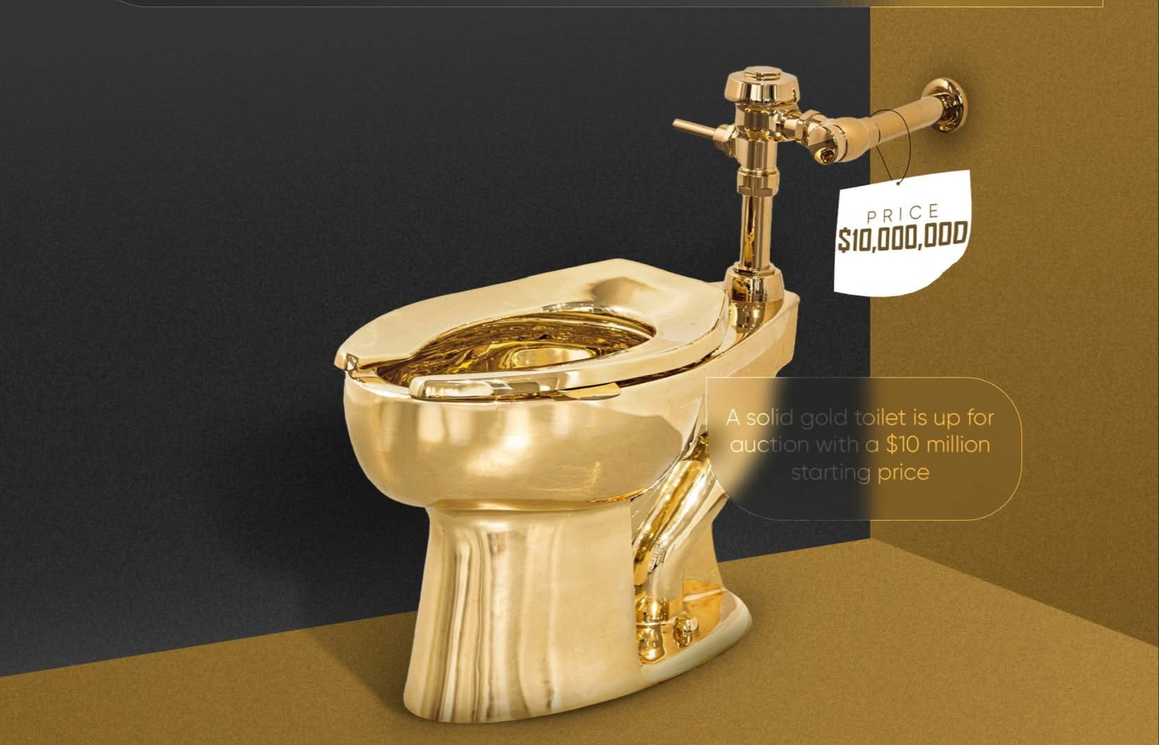 নিউ ইয়র্কে নিলামে উঠছে ১০০ কেজি সোনার টয়লেট