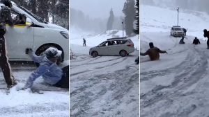 তুরস্কে তুষারপাতে রাস্তায় বরফ দুর্ঘটনায় বহুগাড়ি